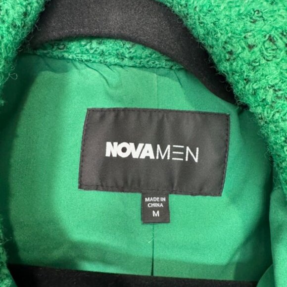 Fashion NovaMen Textured Zip-Up Jacket – Vibrant Green - Picture 4 of 5